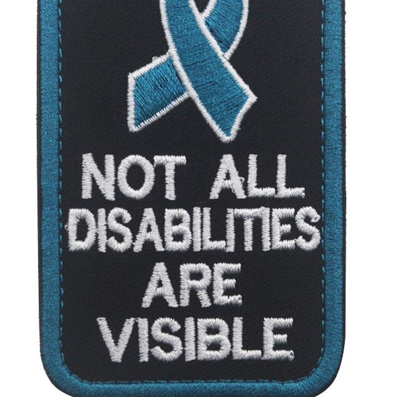 ODSP Service Dog PTSD Do Not Distract, Not All Disabilities are Visible Embroidered Fastener Hook and Loop Backing Patches for Vests/Harnesses - Image 4
